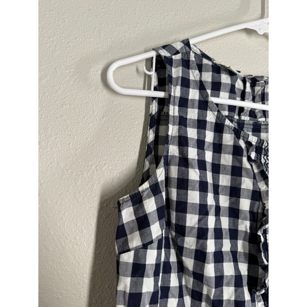 Odille Womens Gingham Tank Top Sz 4 Ruffle Feminine Cottagecore - Picture 2 of 8